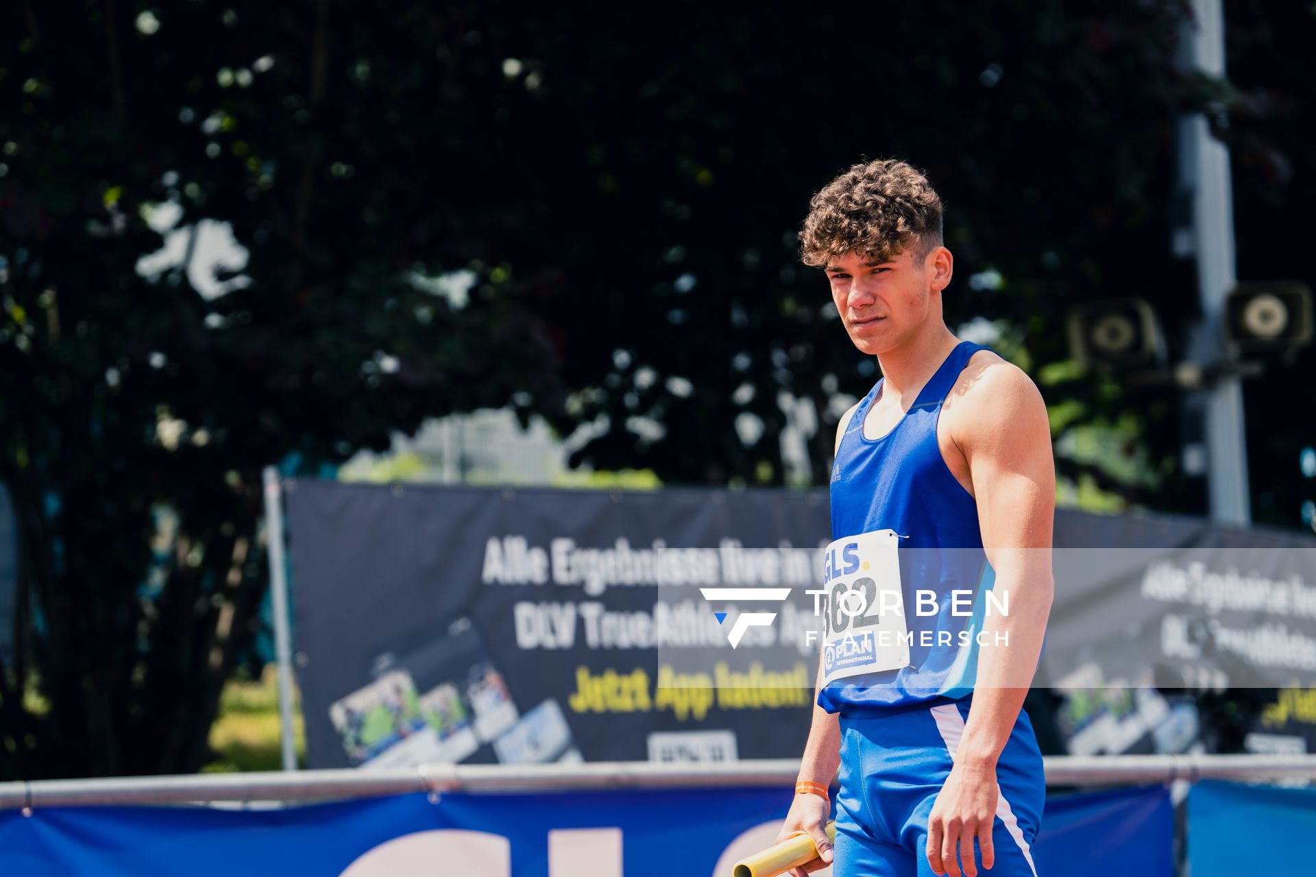 Felix Glaeser (StG Leipzig) am 29.05.2022 waehrend der Deutschen Meisterschaften Langstaffel im Otto-Schott-Sportzentrum in Mainz